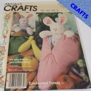 McCalls 2349 Stuffed Bunny Rabbit & Bunting (carrot sleeping bag) UNCUT